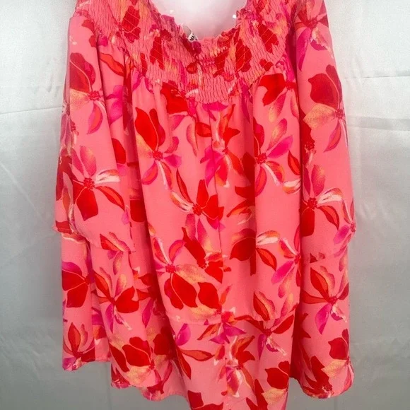 Madden NYC floral‎ flare halter dress with gathered waist size Large - Picture 9 of 12